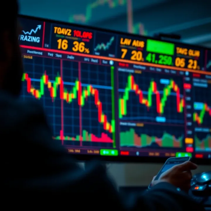 Trading platform with forex charts and leverage options displayed