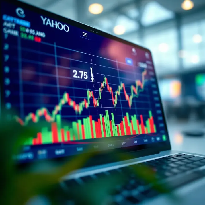 Graph displaying binary investment trends on a digital financial platform