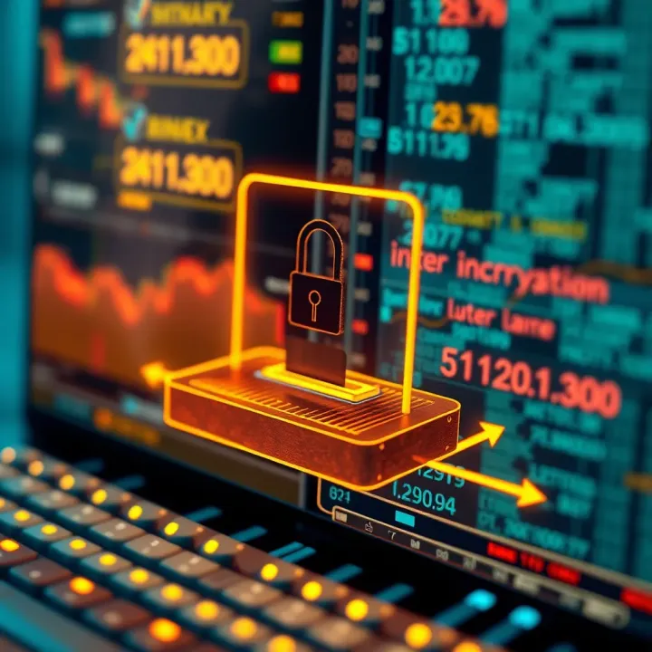 Graphic illustrating security layers and encryption mechanisms protecting digital login systems