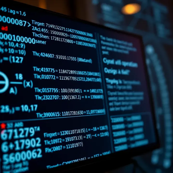 Mathematical notation and examples of binary operations displayed on a digital document screen