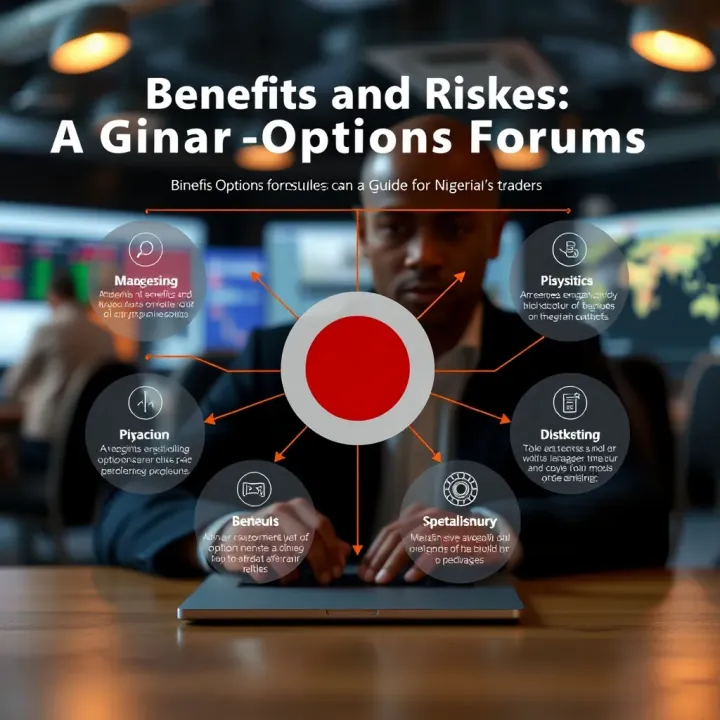 Diagram illustrating benefits and risks associated with participating in binary options forums