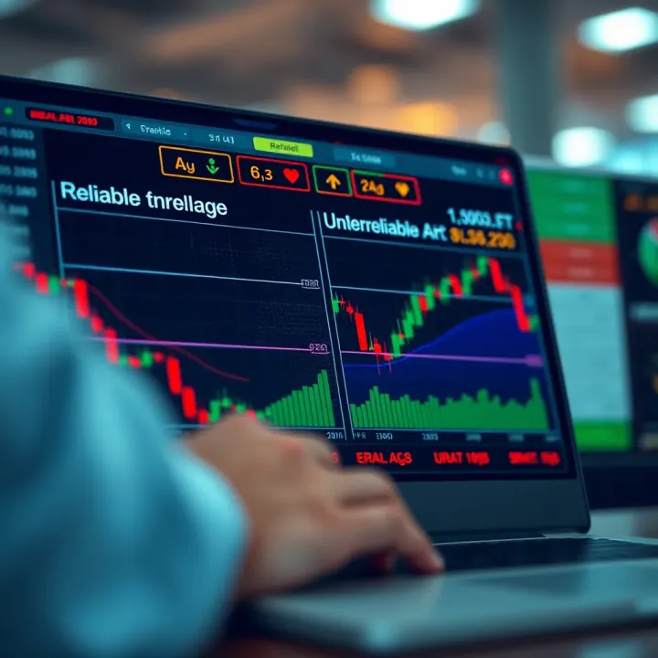 Evaluating Accuracy and Reliability of Binary Options Indicators Comparison of indicator accuracy with graphical representation of reliable and unreliable signals