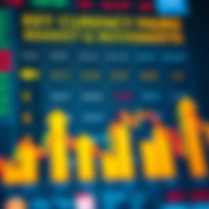 Key Currency Pairs and Market Movement Overview Graphic showing key currency pairs with arrows indicating exchange rates and market fluctuations