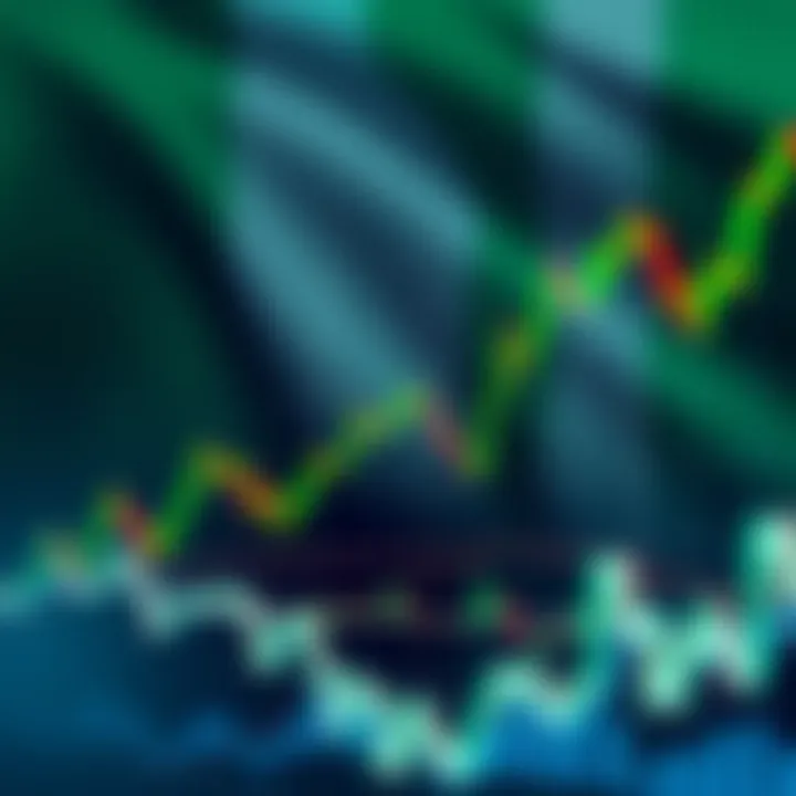 Forex trading charts with rising market trend and Nigerian flag background