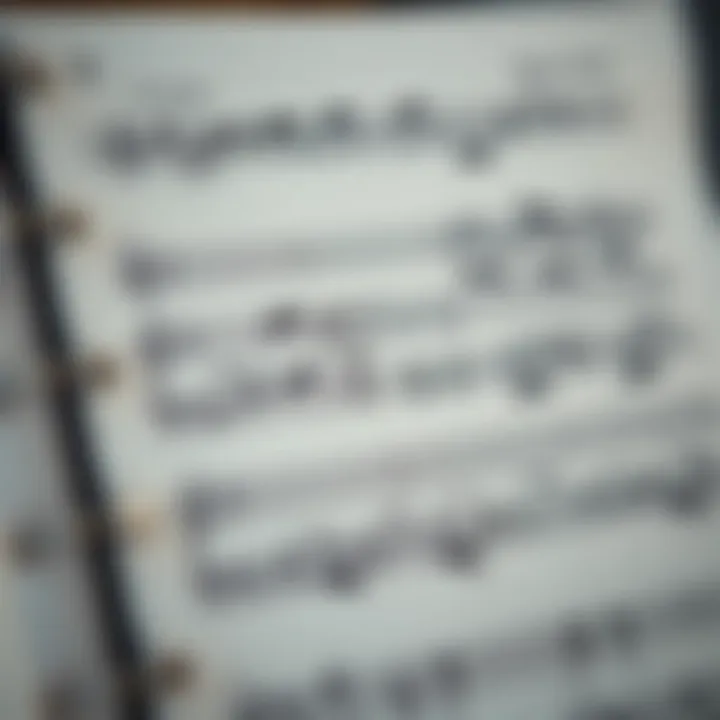 Musical score excerpt showing an example of binary form with contrasting themes in two sections