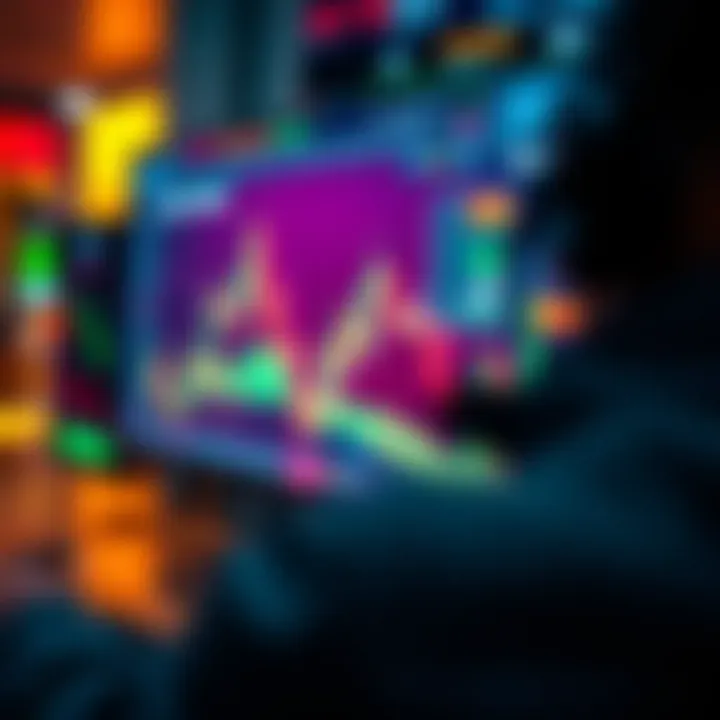 Graphical interface of a crypto trading bot showing real-time market data and automated trading signals