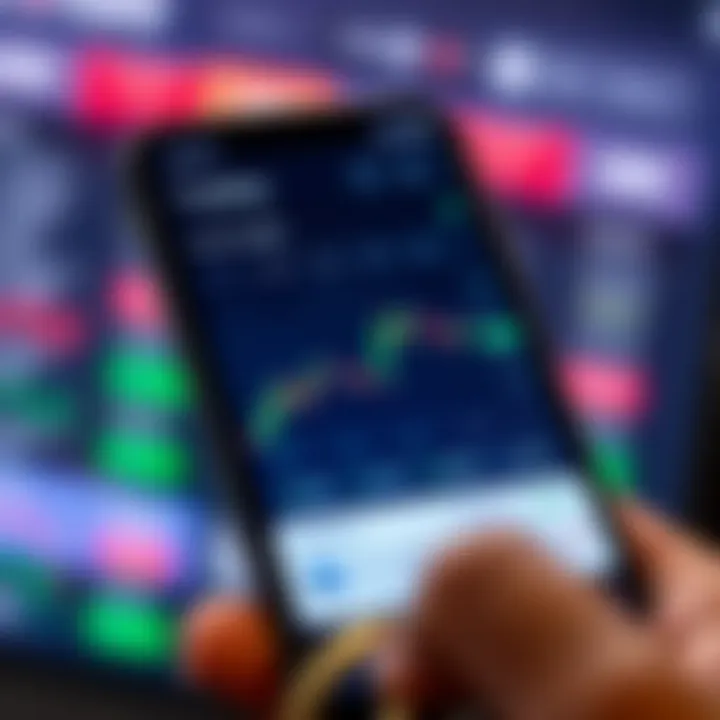 Selecting a Trading App with Low Deposit Requirements in Nigeria Smartphone displaying a trading app interface with charts and investment options