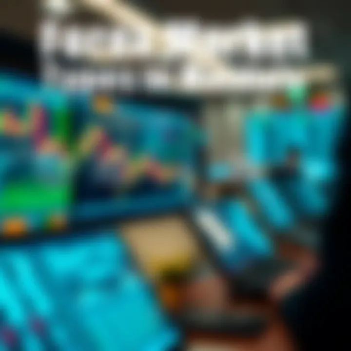 Graphical representation of different forex market types and trading methods