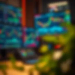 Popular Binary Options Trading Platforms in Nigeria Overview of binary options trading platforms with charts and data on computer screens