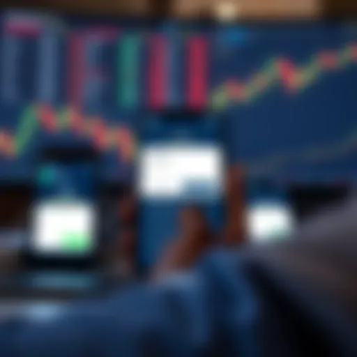 Mobile and desktop devices displaying forex account verification and security features