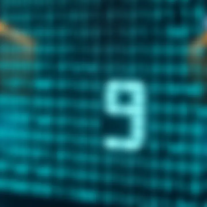 Visual representation of the binary number system using digital squares