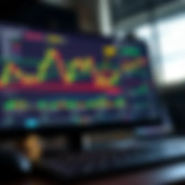 Illustration of a computer screen showing technical charts and indicators alongside Nigerian currency symbols