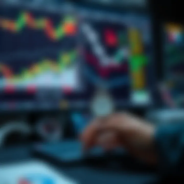 Risk Management and Emotional Control in Forex Trading Visualization of risk management using charts, money management tools, and emotional control icons in forex trading