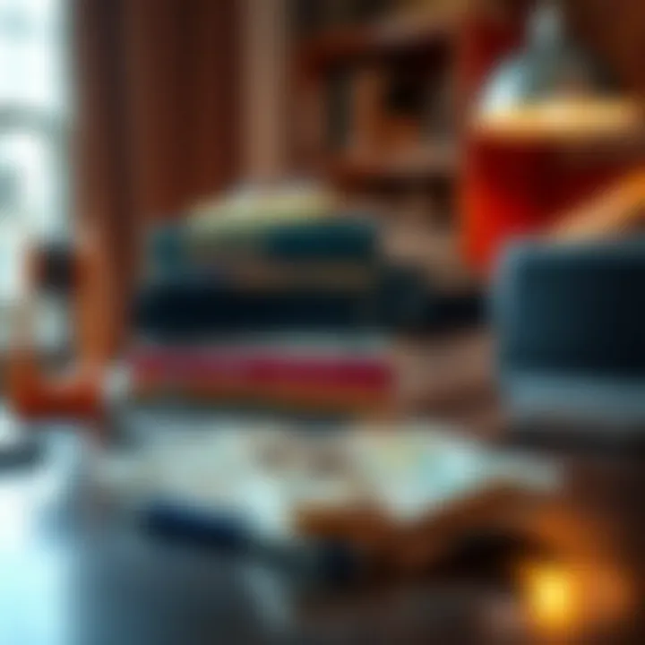 Stack of essential forex trading books with Nigerian currency notes on desk