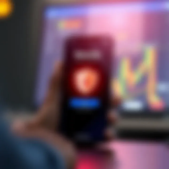 Secure login screen on a smartphone with a shield icon representing app security features