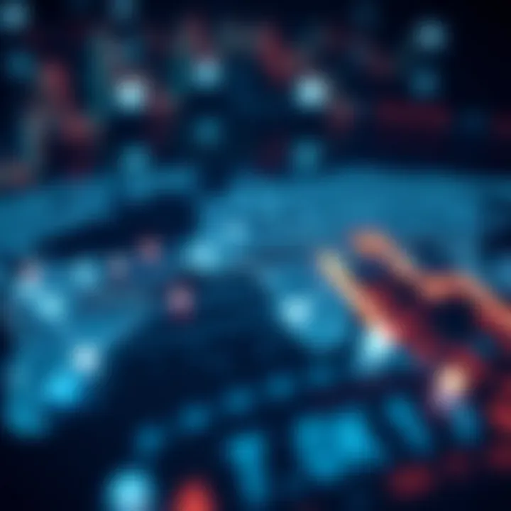 Illustration of global currency exchange symbols connected by network lines representing the forex market