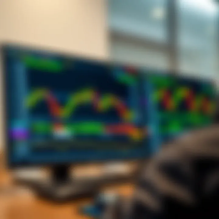 Screenshot of forex trading platform with charts and risk management tools displayed