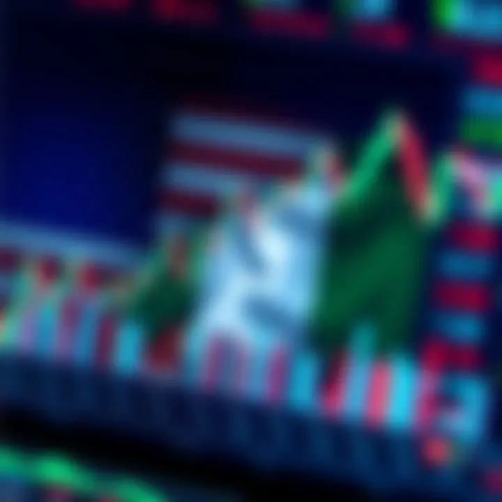 Forex trading chart displaying currency pair fluctuations with USA and Nigeria flags overlay