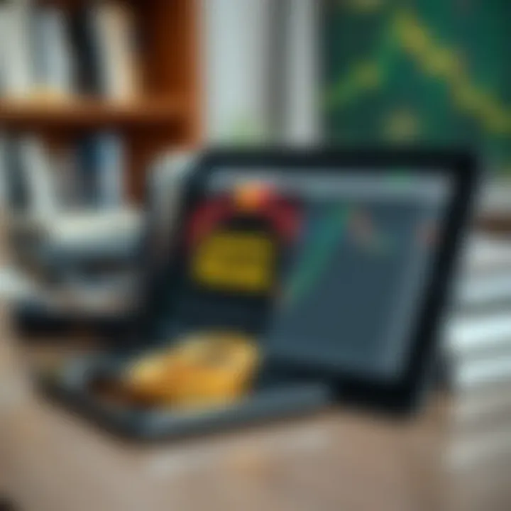 Collection of cryptocurrency trading books and downloadable PDF resources on a digital tablet