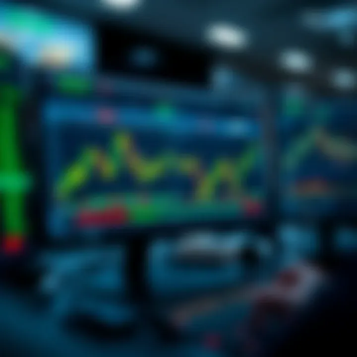 Screenshot of a modern forex trading platform showing market charts and trading options
