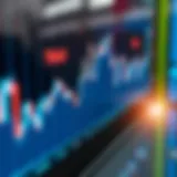 Chart showing upward and downward trends for binary options trading