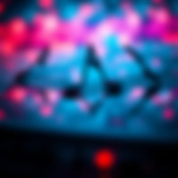 Musical notes on a vibrant background symbolizing creativity and rhythm