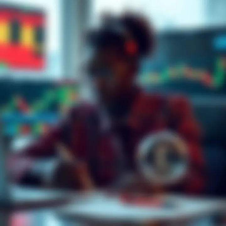 Instagram profile showcasing trading strategies and financial charts related to binary forex