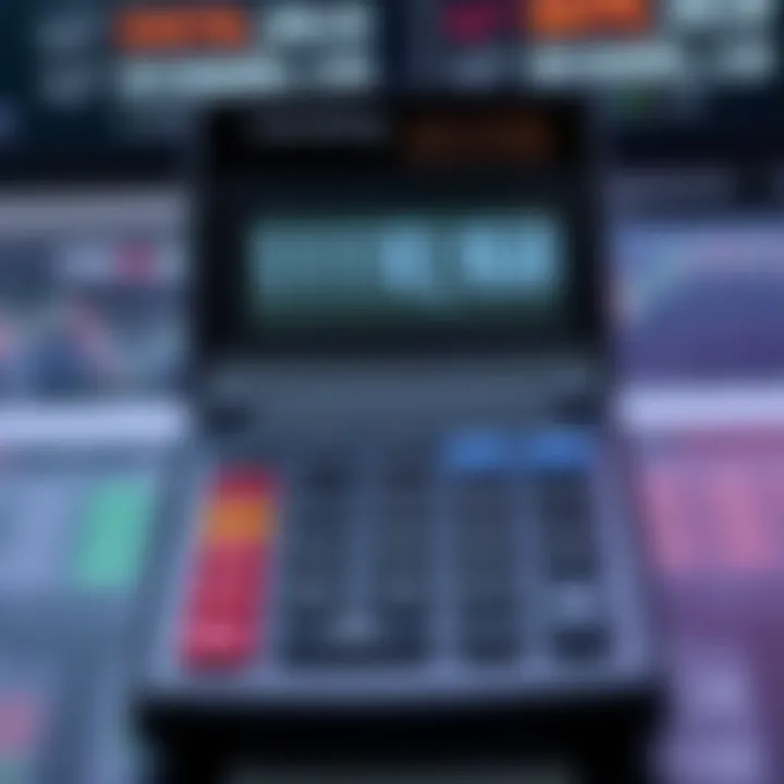 Illustration of an electronic device displaying binary calculation results