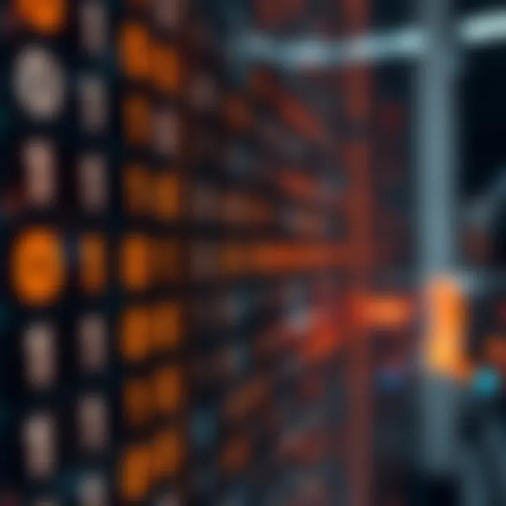 Illustration of binary digits representing digital data in a grid pattern