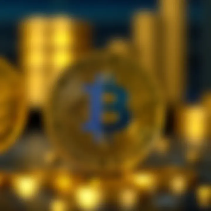 Digital representation of binary coin with dual-state system concept