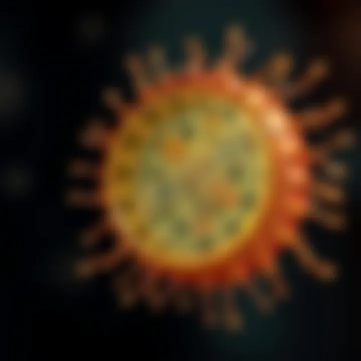 Diagram showing the stages of binary fission in a bacterium with DNA replication and cell division
