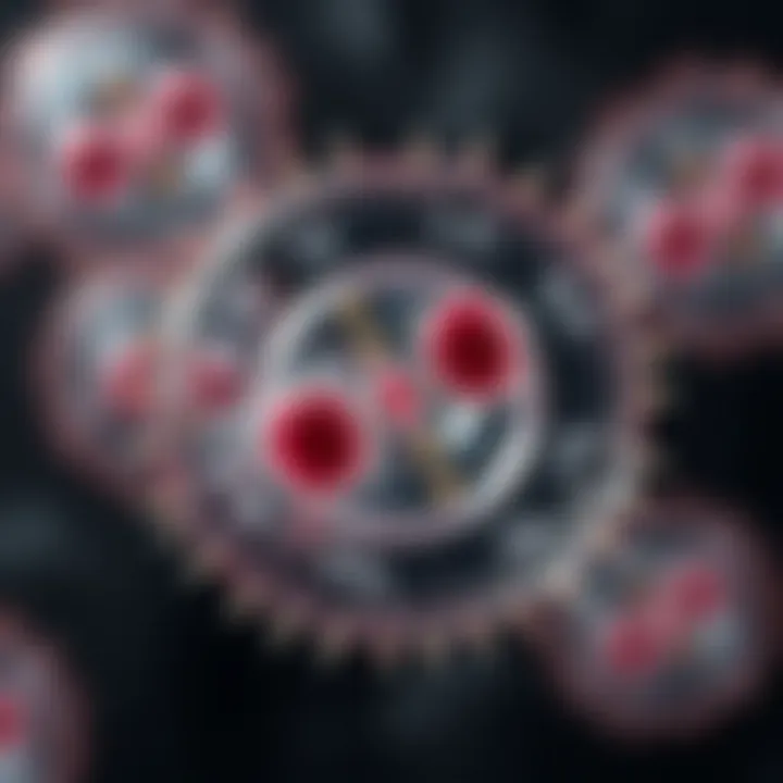 Diagram illustrating stages of binary fission in a bacterial cell