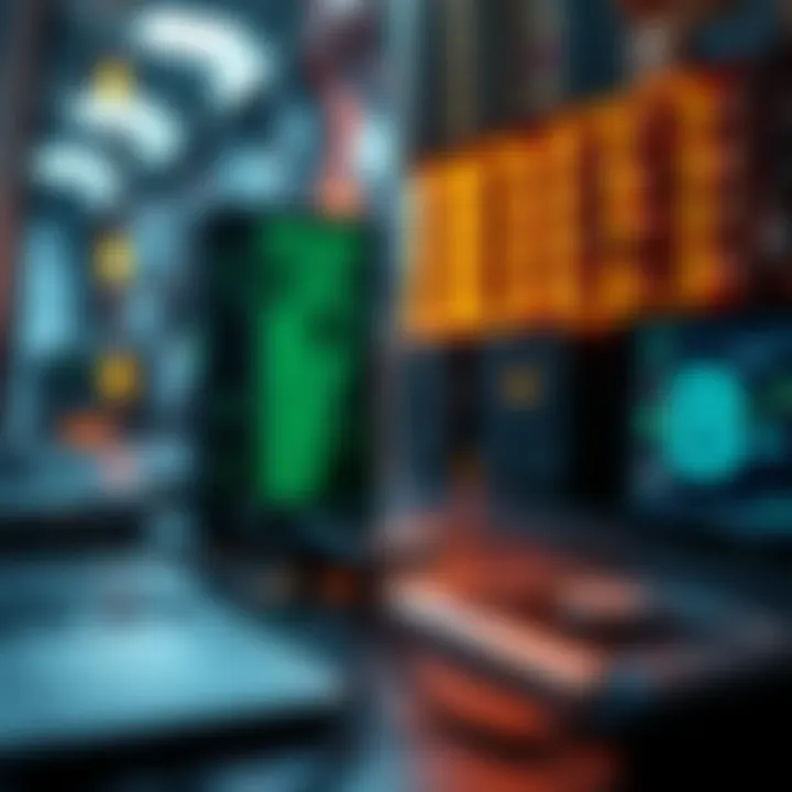 Visual representation of binary operations within computing hardware and software integration