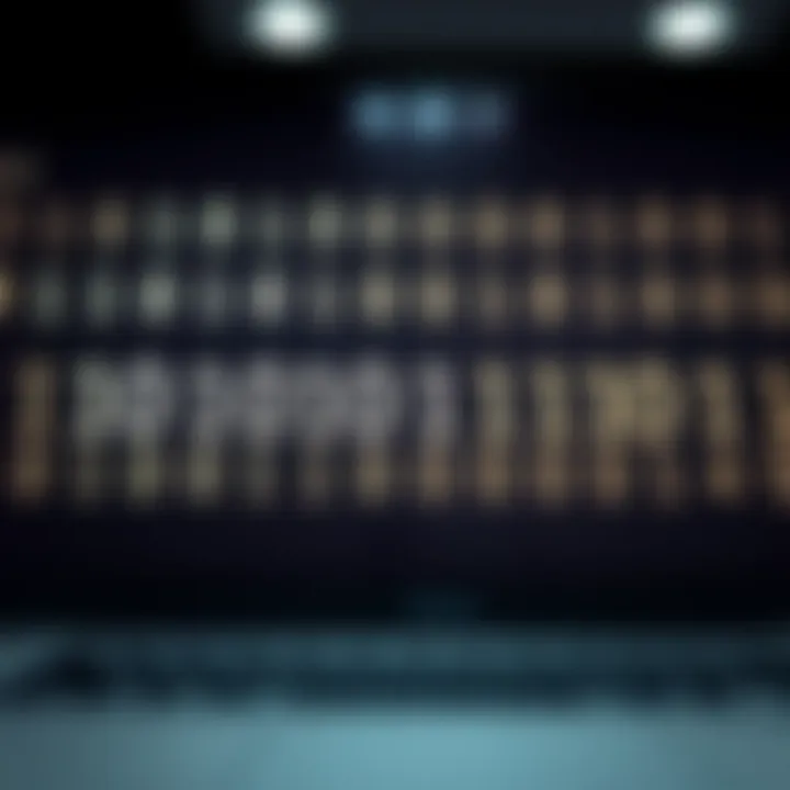 Diagram showing binary digits arranged to represent a decimal number