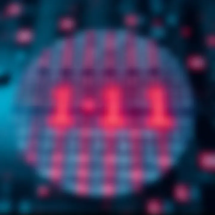 Diagram illustrating binary subtraction with digital bits