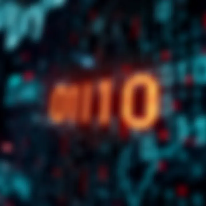 Conceptual graphic showing binary code transforming into digital applications and devices