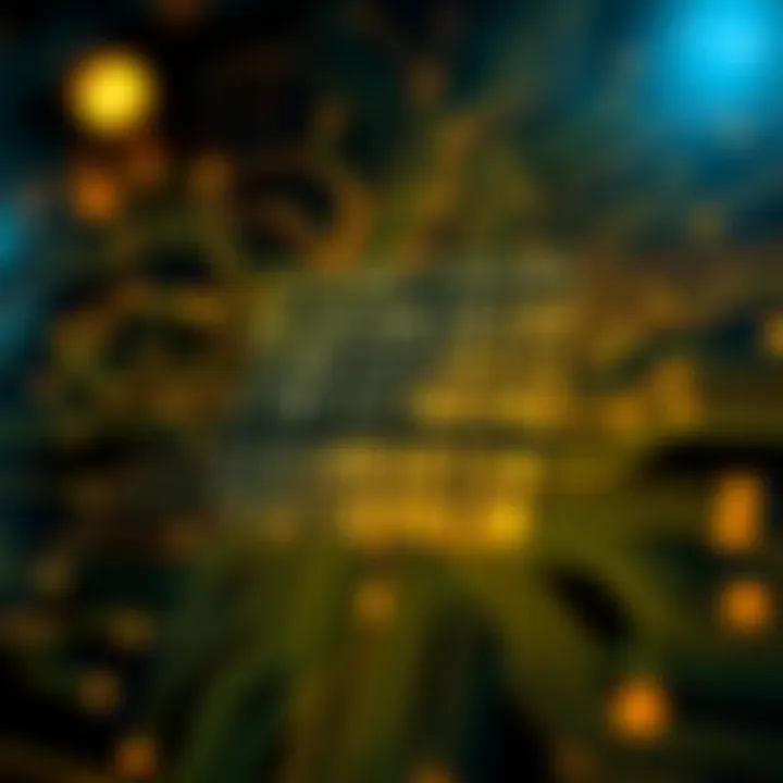Diagram illustrating binary digits representing data in digital circuits