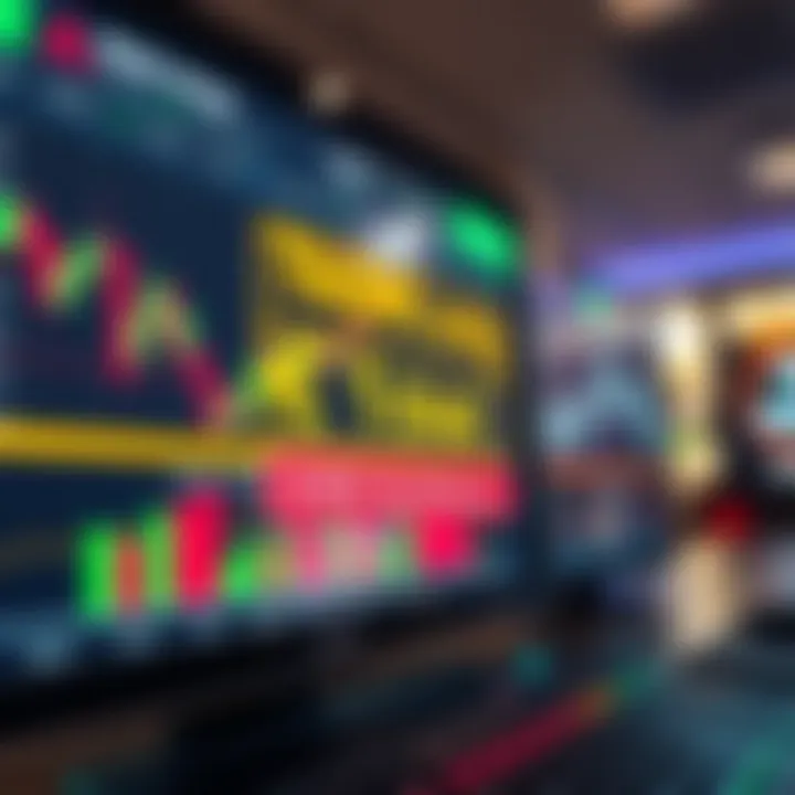 Illustration of a digital trading platform displaying binary options with highlighted free bonus offer