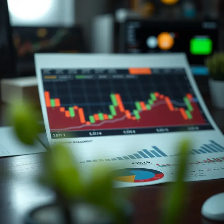 Chart showing forex trading plan with risk management strategies