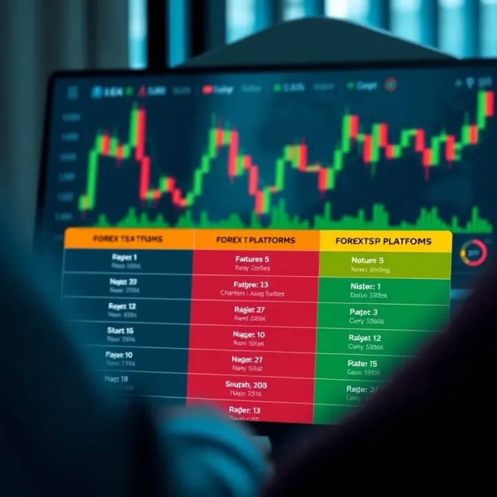 Comparison chart highlighting features of top forex trading platforms available in Nigeria