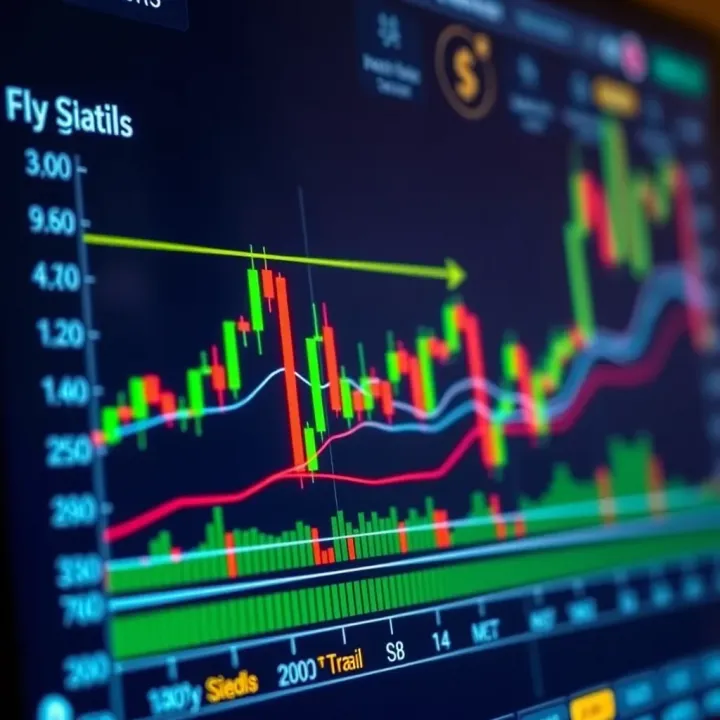 Graph illustrating different types of forex trading signals with currency pairs and technical indicators