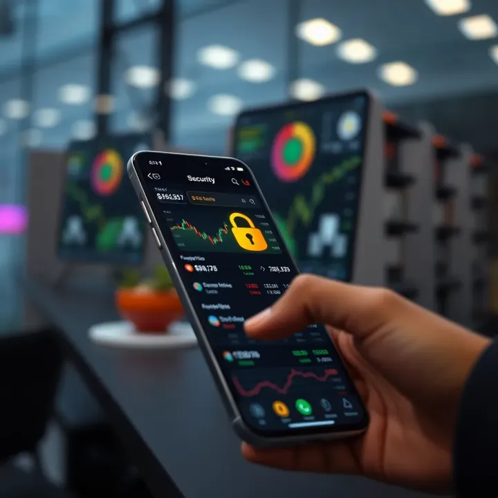 Secure mobile stock trading with fee details and analytics tools for better investment decisions