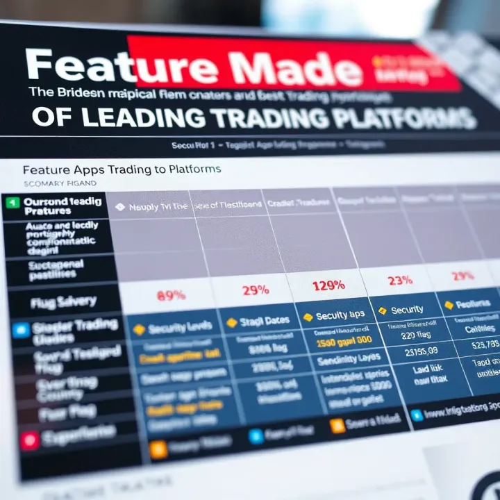 Comparison chart highlighting features, security levels, and fees of leading trading platforms