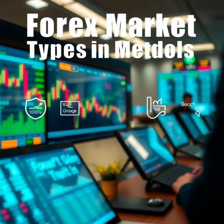 Graphical representation of different forex market types and trading methods