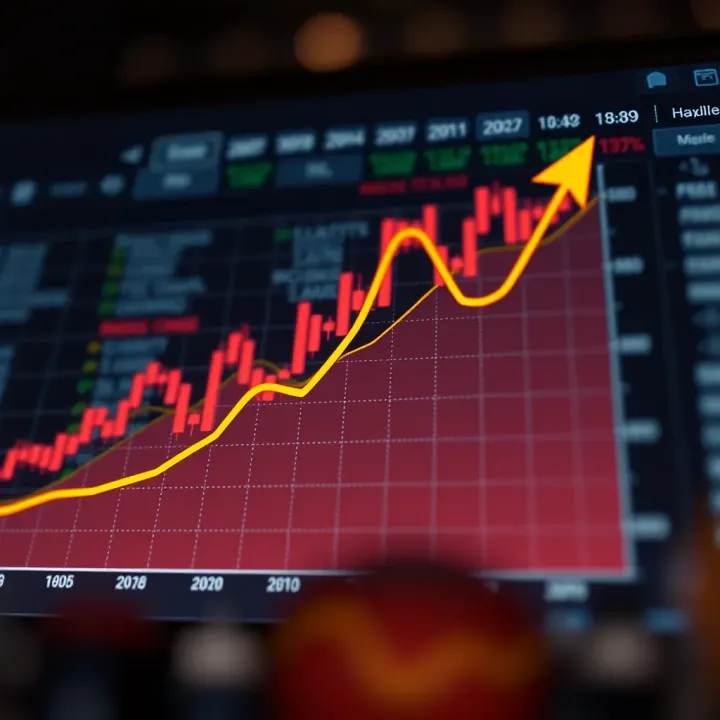 Graph showing upward trend in forex trading market in Nigeria