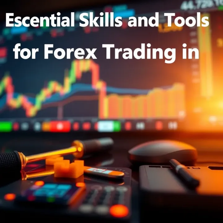 Illustration of key skills and tools used in forex trading