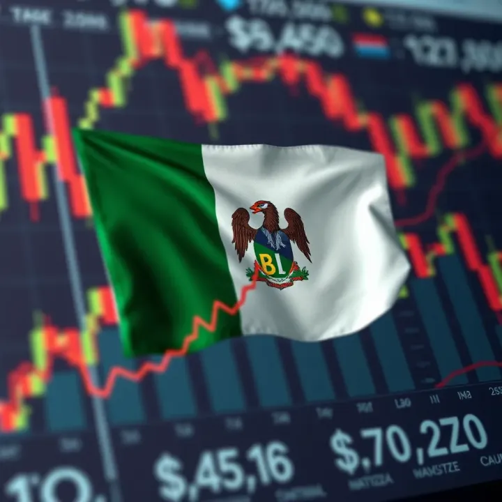 Graph showing forex market trends with Nigerian flag symbolizing local trading environment