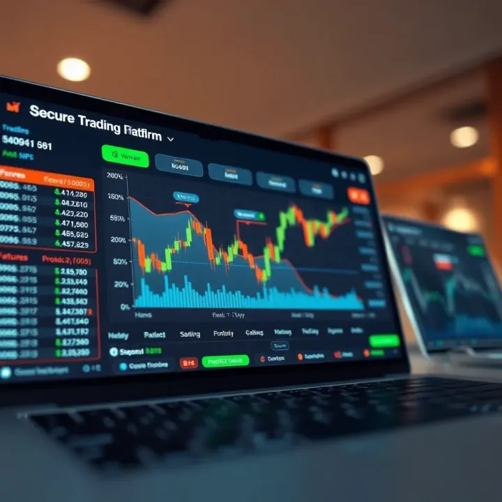 Illustration of a secure trading platform interface highlighting regulatory compliance and user protection features