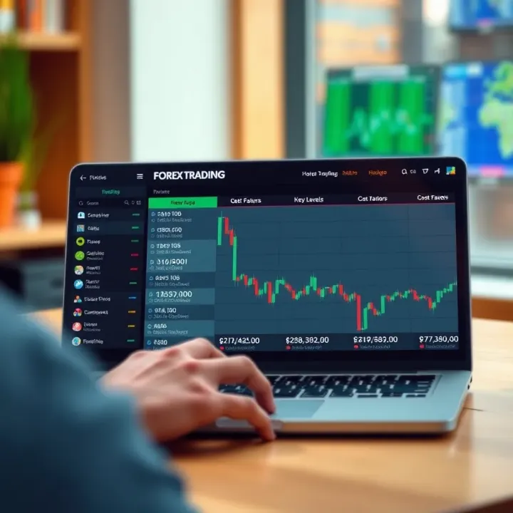 Comparison chart highlighting key features, security levels, and cost factors of leading forex trading applications