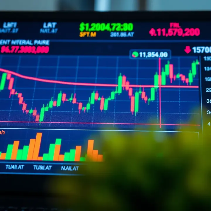 Chart displaying currency pair fluctuations on a digital trading platform with Nigerian Naira symbol